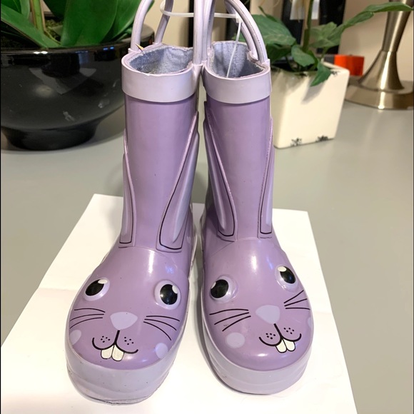 Cute Walk by Babyhug Slip Ons Rain Boots Rabbit Design - Pink main image 0